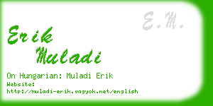 erik muladi business card